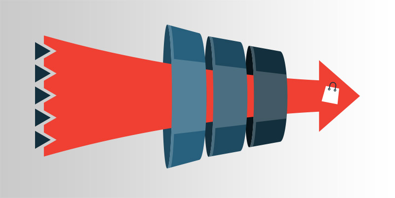 Schema du tunnel de conversion